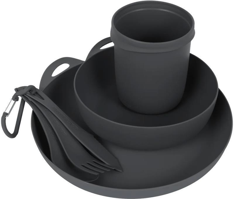 Delta Camp Set - Bowl, Plate, Mug, Cutlery - Titanium Grey 1