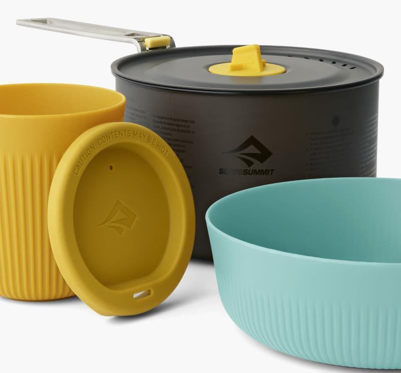 Frontier UL One Pot Cook Set - 1 Person - 3 Piece - 1.3L Pot, Bowl, Cup - Multi 3