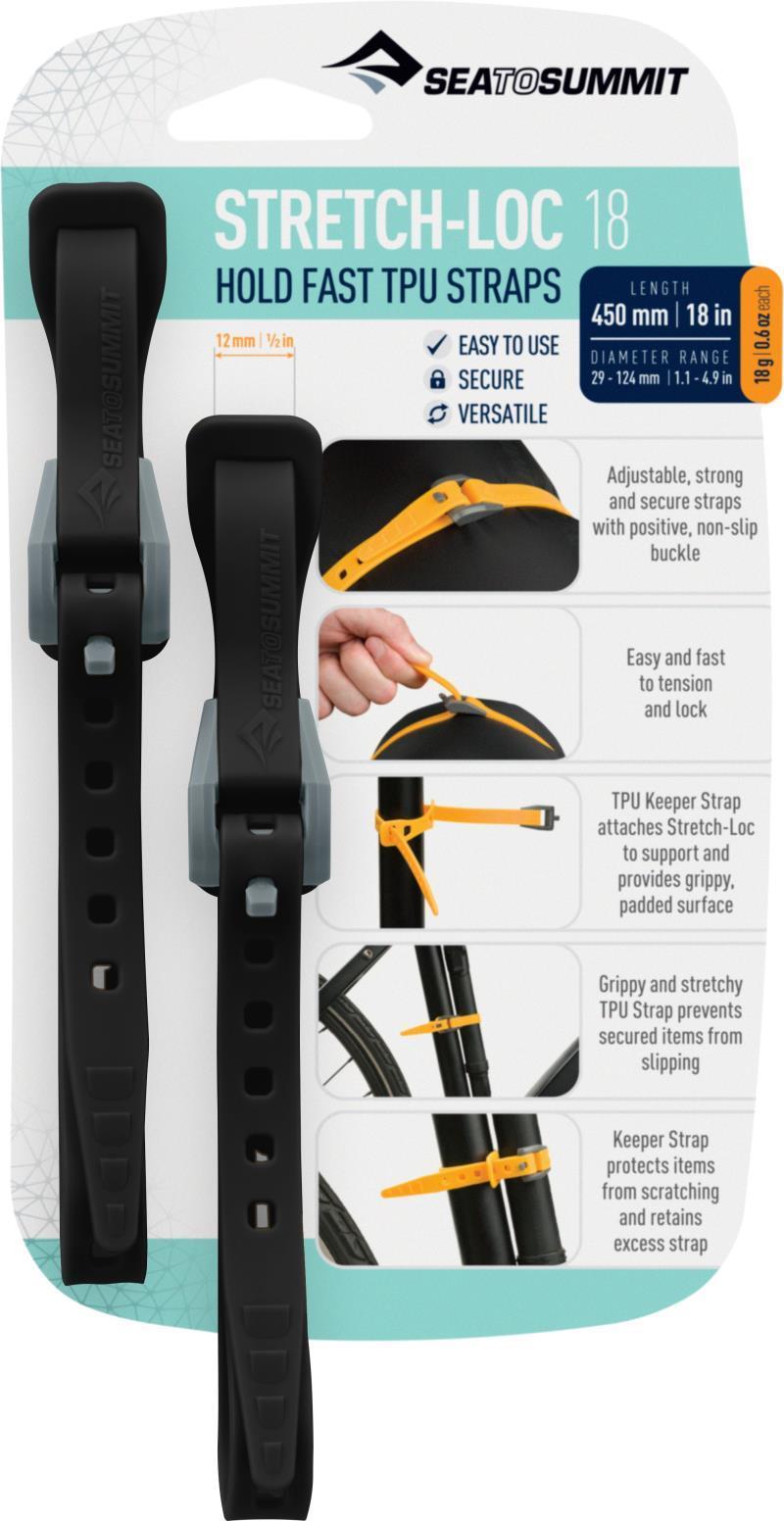 Stretch-Loc TPU Straps 18 : 450 x 12mm (18" x 1/2") - 2 Pack - Black 1