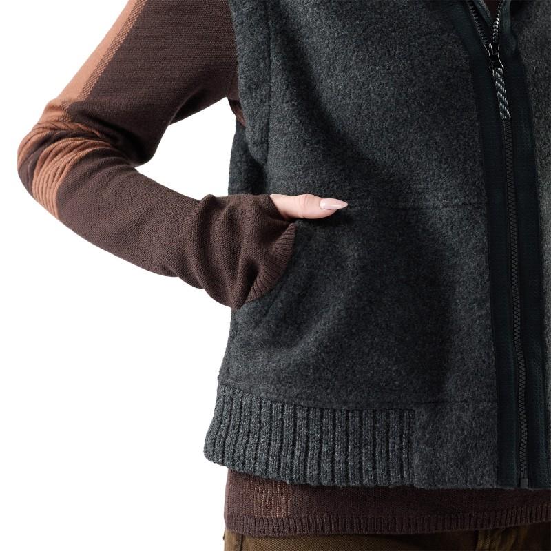2nd Cut Fleece Vest - Womens - charcoal 1