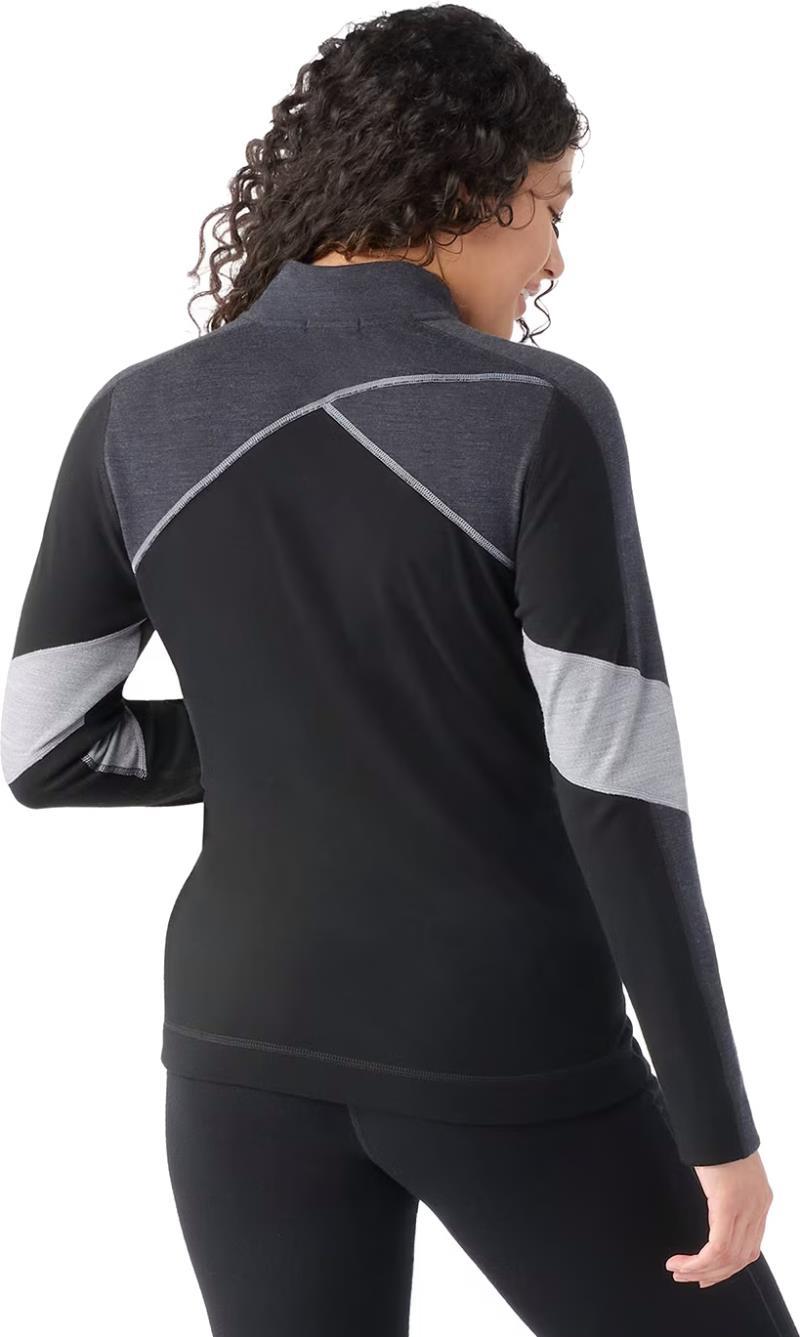Classic Thermal Merino 250 Base Layer Colorblock 1/4 Zip - Womens - Black / Charcoal Heather 2