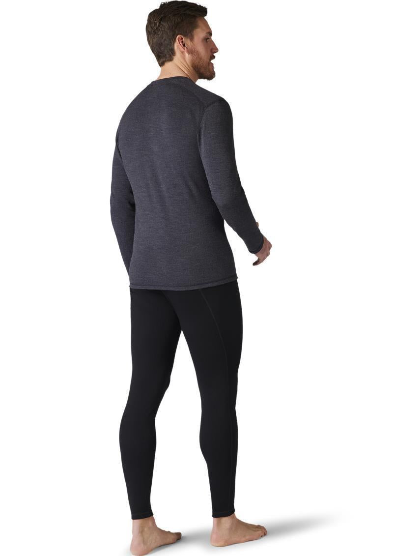 Classic Thermal Merino (250) Base Layer Colorblock Crew - Mens - Woodsmoke Heather / Charcoal Heather 3