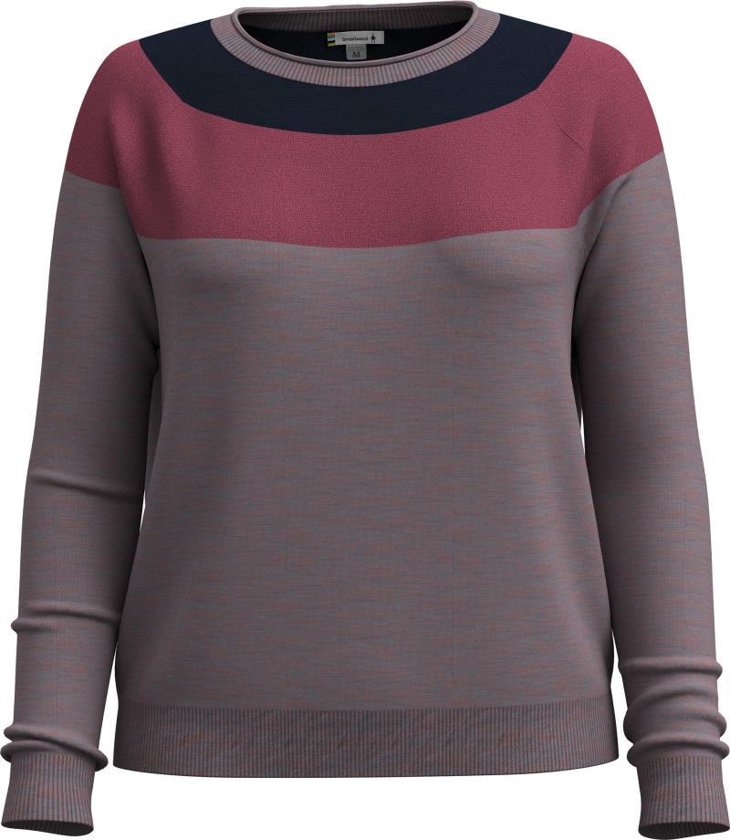 Edgewood Colorblock Crew Sweater - Womens - Chalk Violet Heather 3