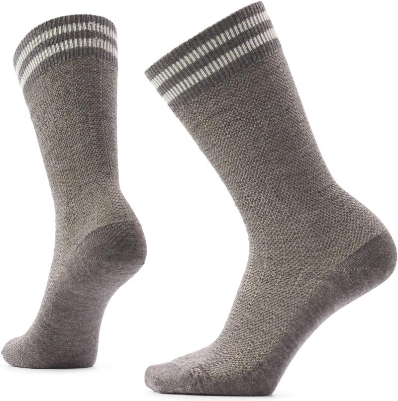 Everyday Courtside Texture Tall Crew Socks - Womens - taupe 1