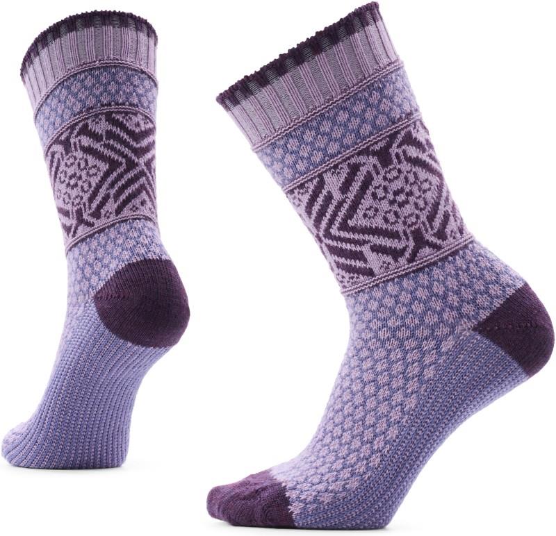 Everyday Cozy Popcorn Snowflake Crew Socks - Womens - purple dawn 1
