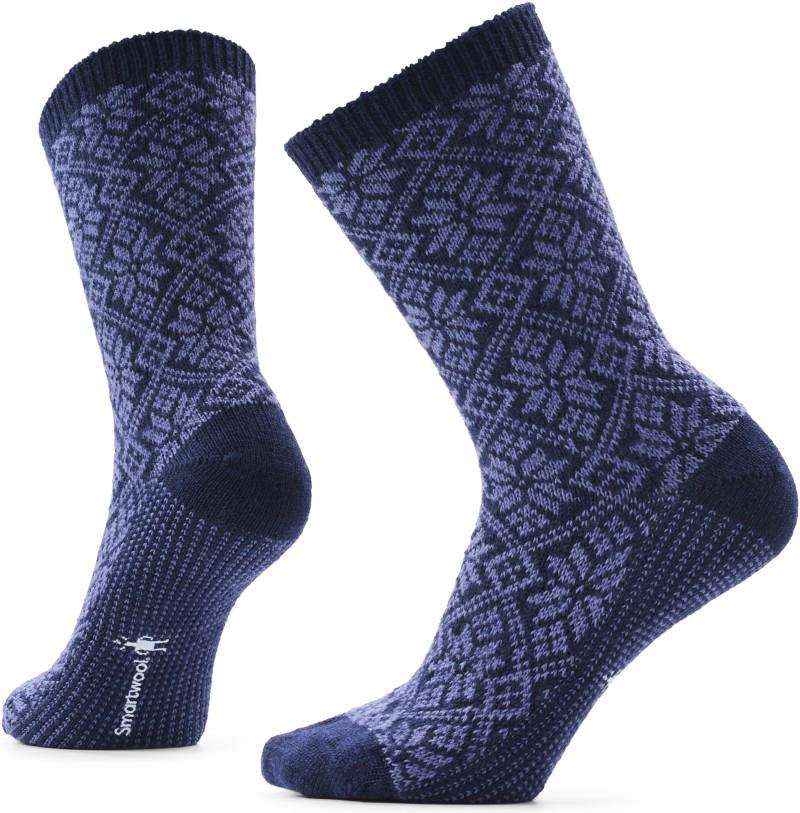 Everyday Cozy Traditional Snowflake Crew Socks - Womens - deep navy 1