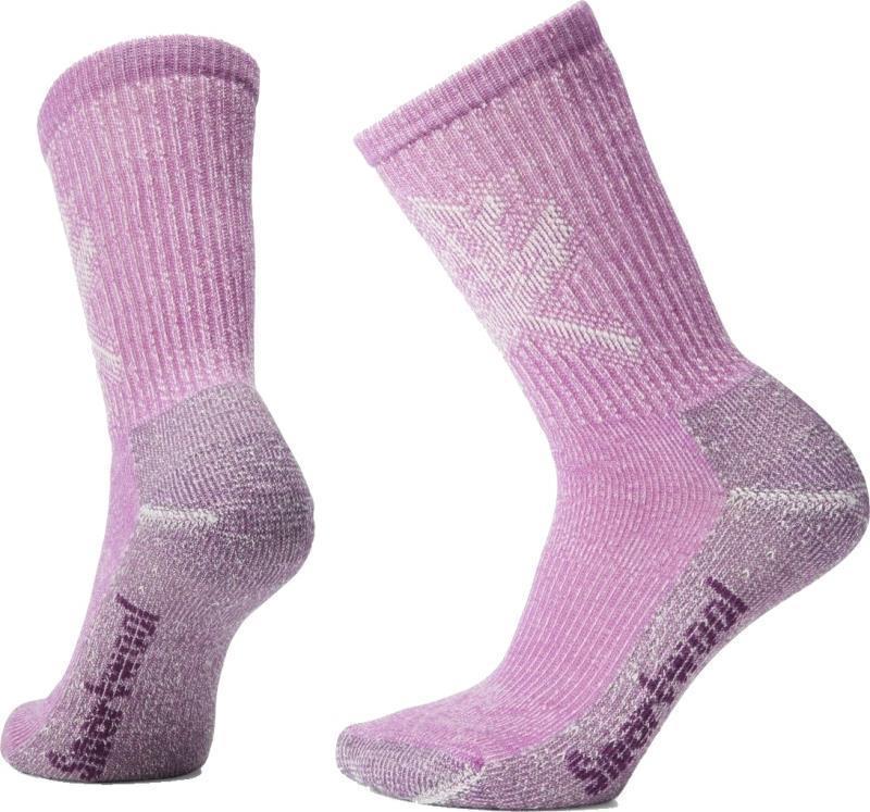 Hike Classic Edition Light Cushion Leaf Pattern Crew Socks - Womens - meadow mauve 1