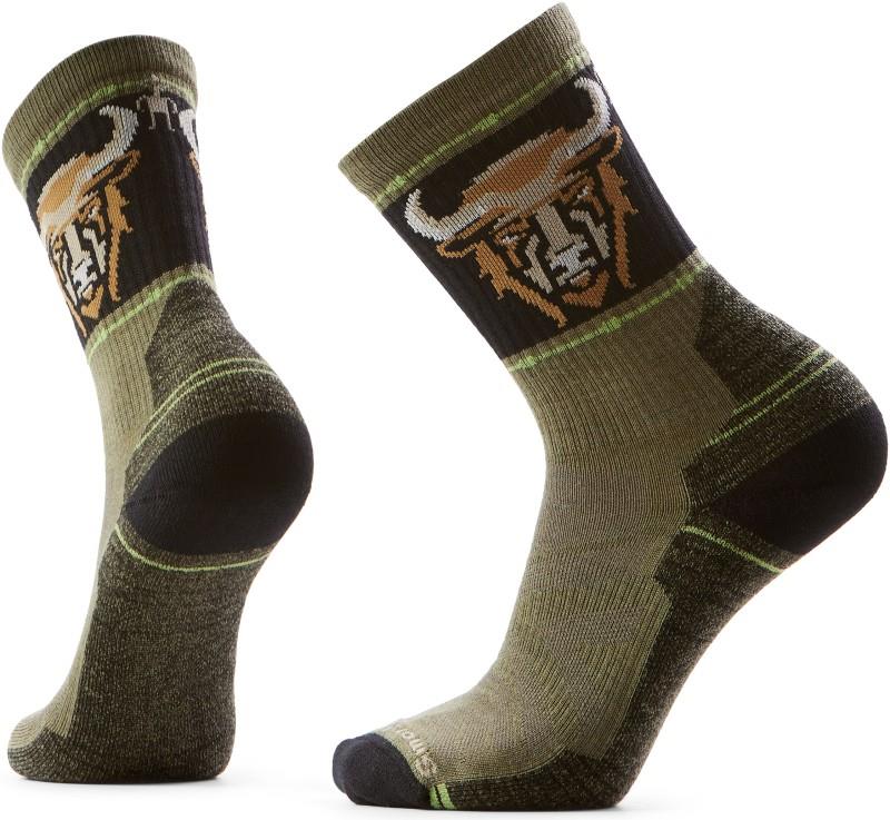 Hike Light Cushion Bison Crew Socks - Unisex - winter moss 1