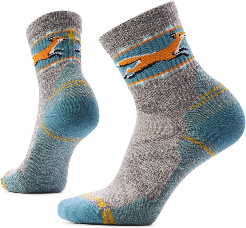 Hike Light Cushion Fox Meadow Mid Crew Socks - Womens - taupe / natural marl 1