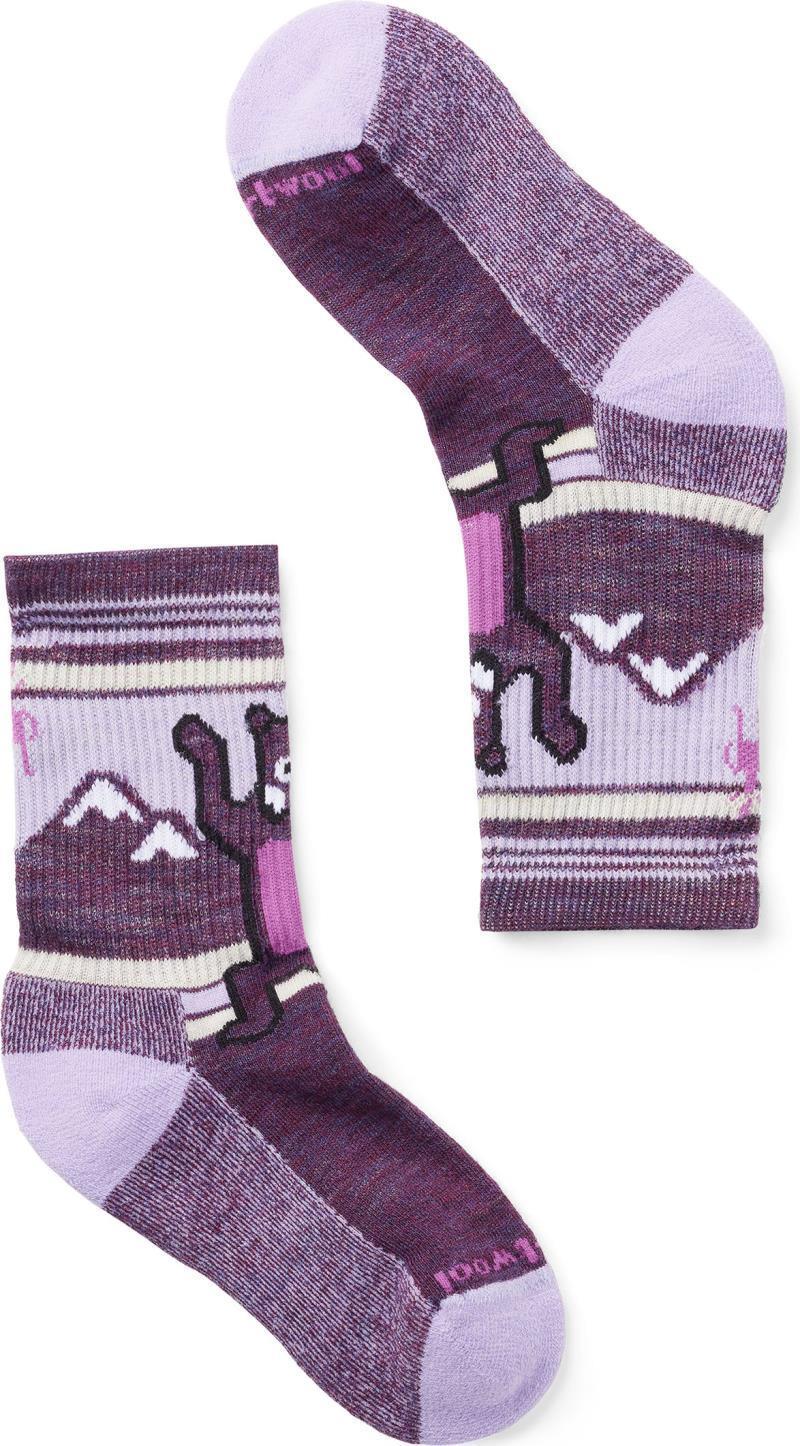 Hike Light Cushion Hiking Bear Crew Socks - Kids - Purple Iris 1