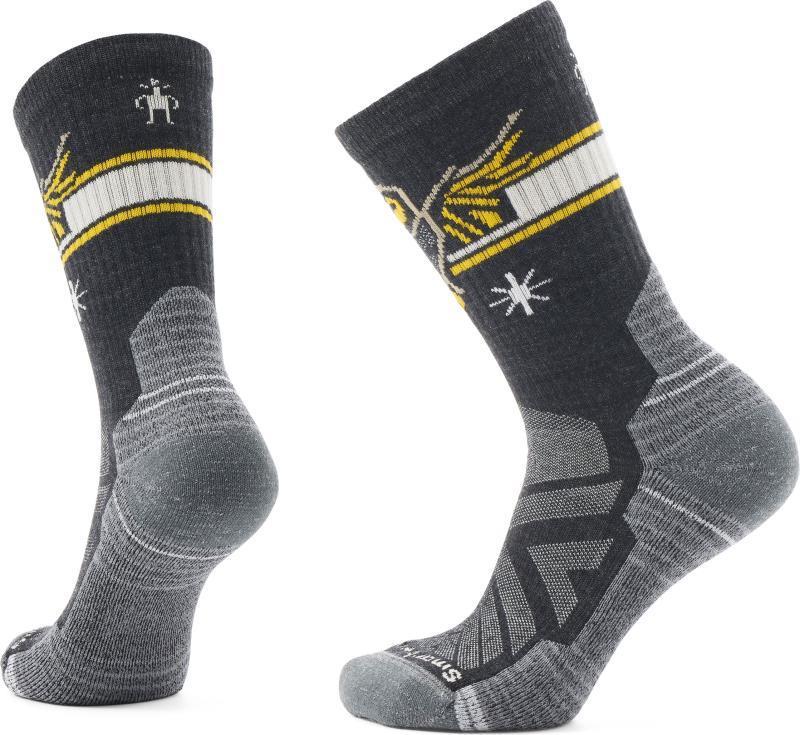 Hike Light Cushion Hoo Who Crew Socks - Womens - Charcoal 1