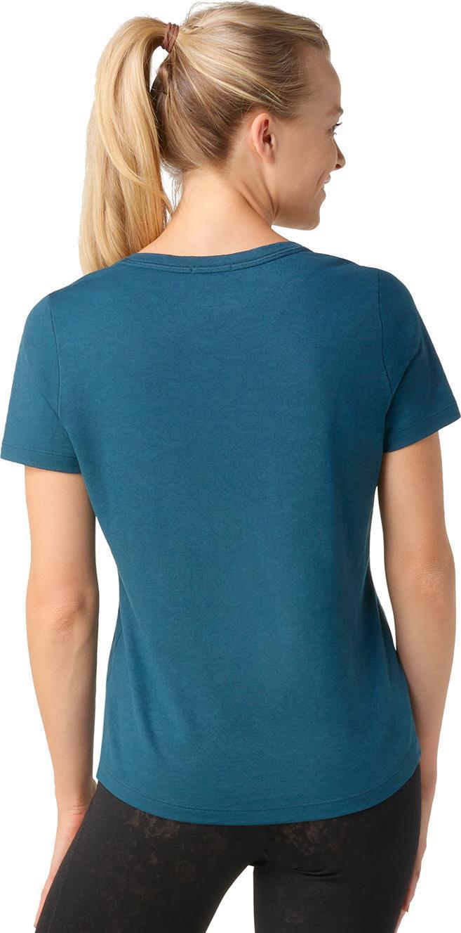Merino 150 Lace V-Neck SS - Womens - twilight blue 1