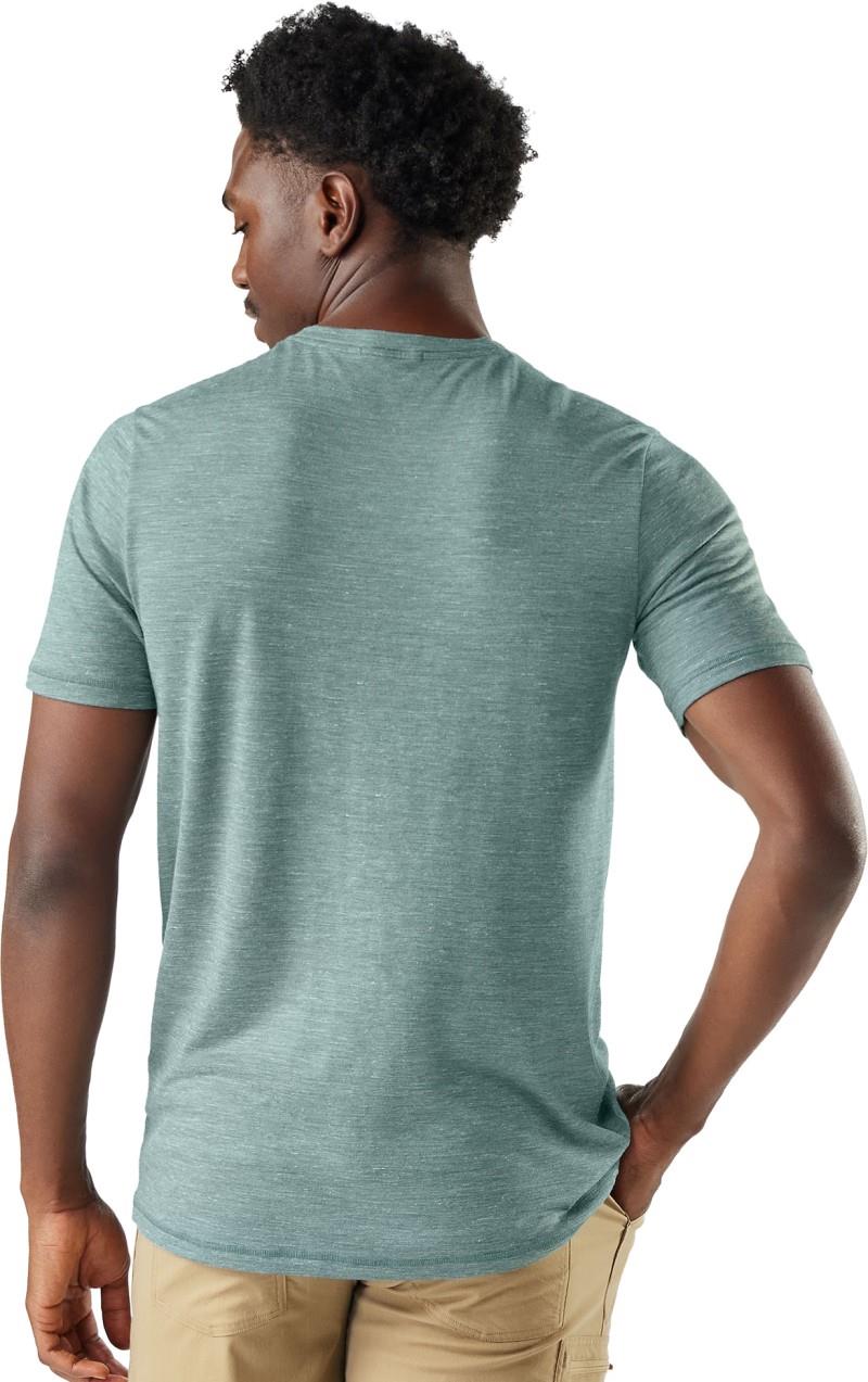 Merino Hemp 150 Blend Pocket SS Tee - Mens - dusty teal heather 1