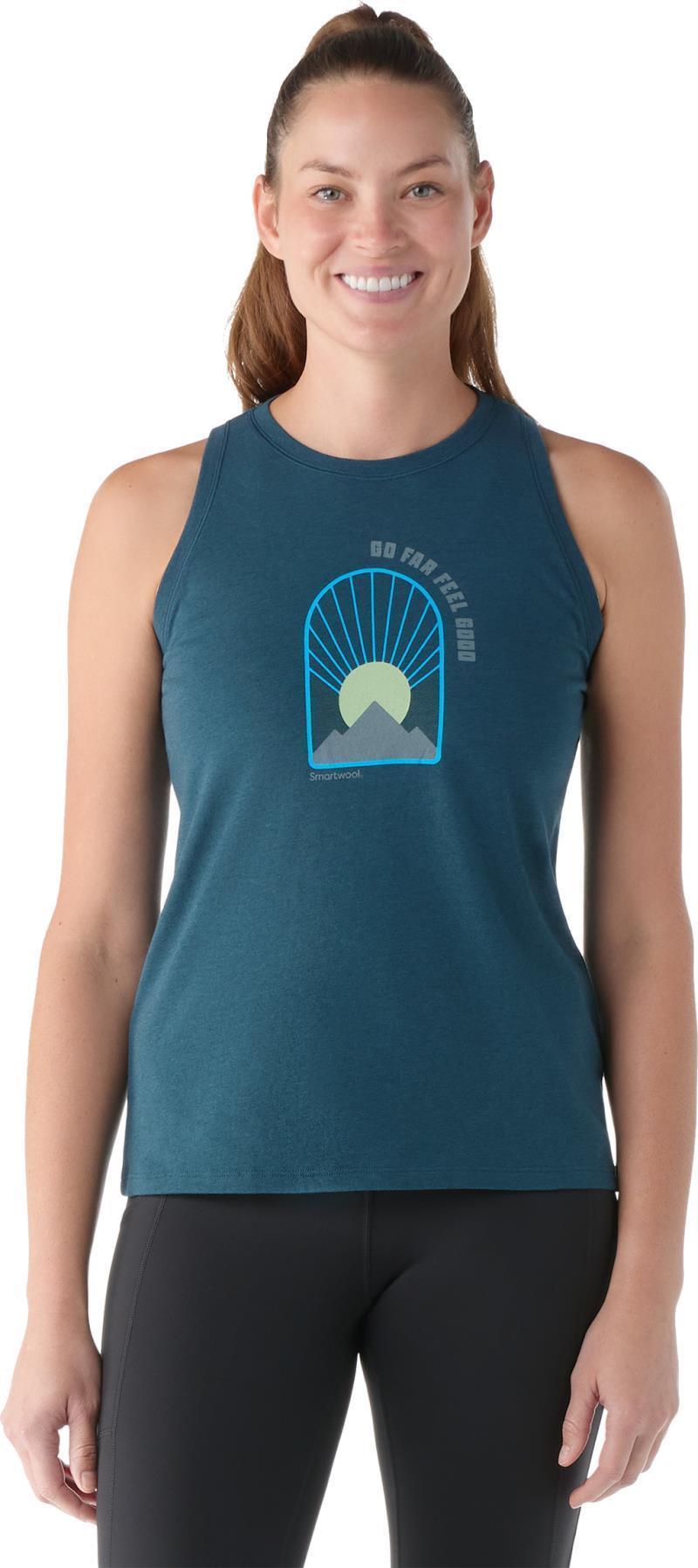 Morning View Graphic Tank - Womens - Twilight Blue 1