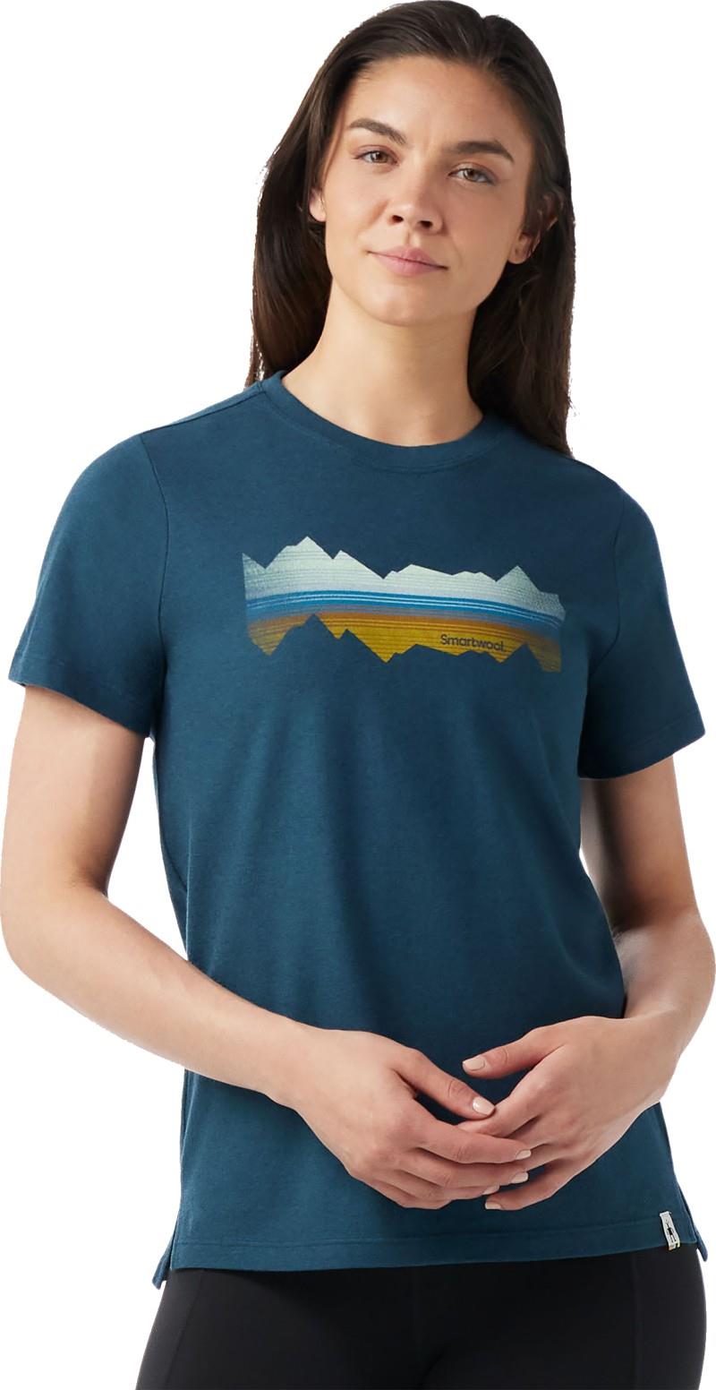 Mountain Horizon Graphic SS Tee - Womens - twilight blue 1