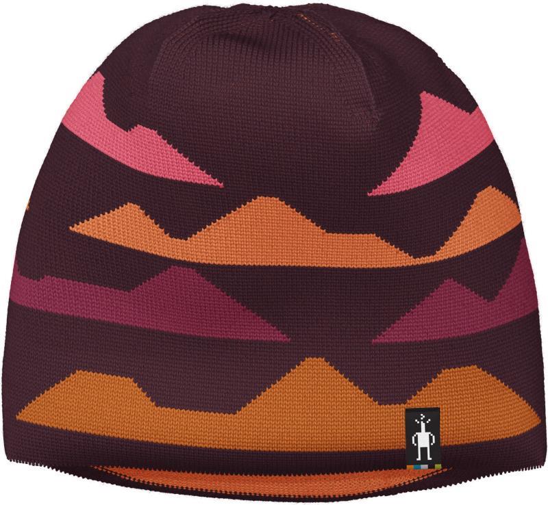 Mountain Pattern Reversible Beanie - Kids - Eggplant 1