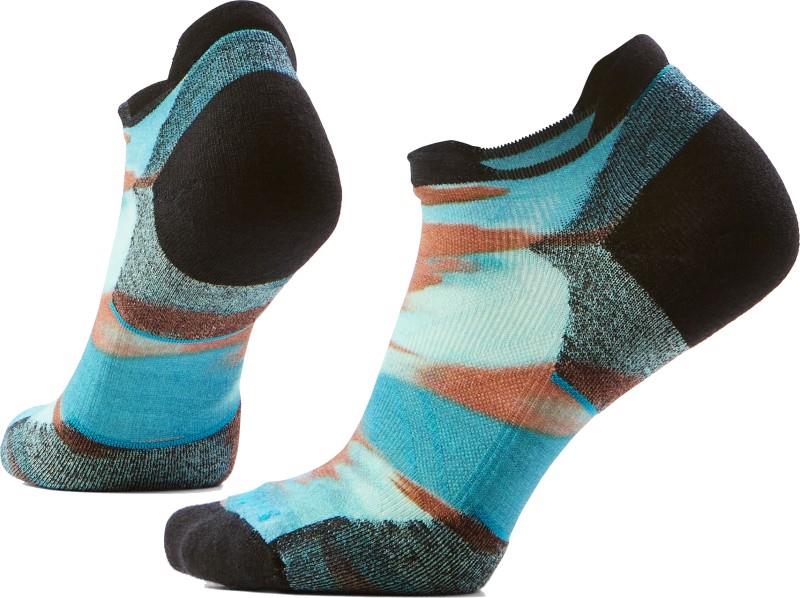 Run Targeted Cushion Brushed Print Low Ankle Socks - Womens - nightfall blue 1