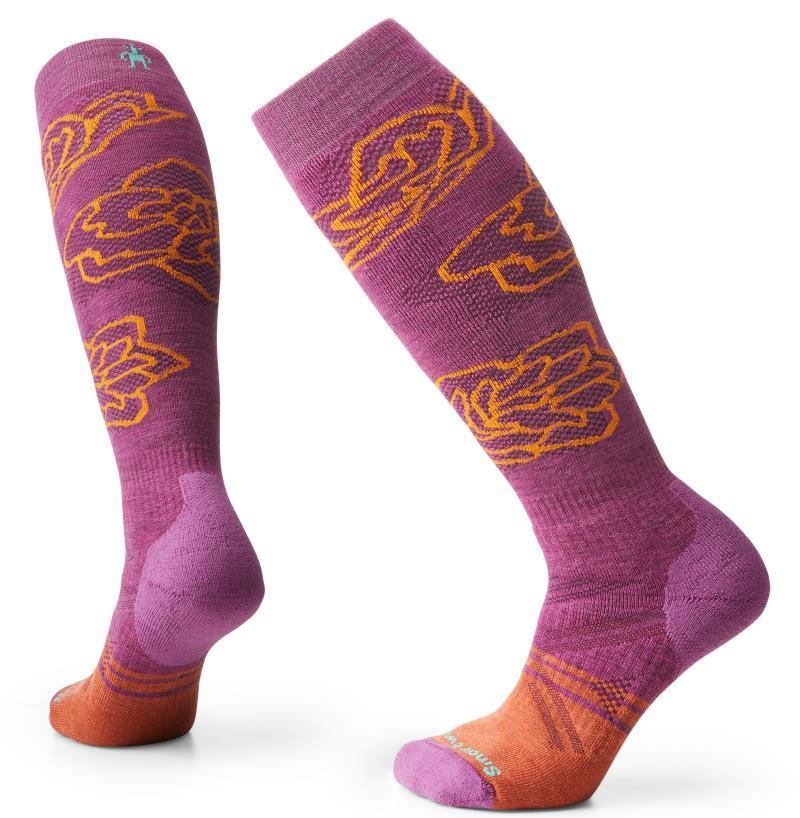 Ski Full Cushion Pattern Over The Calf Socks - Womens - meadow mauve 1