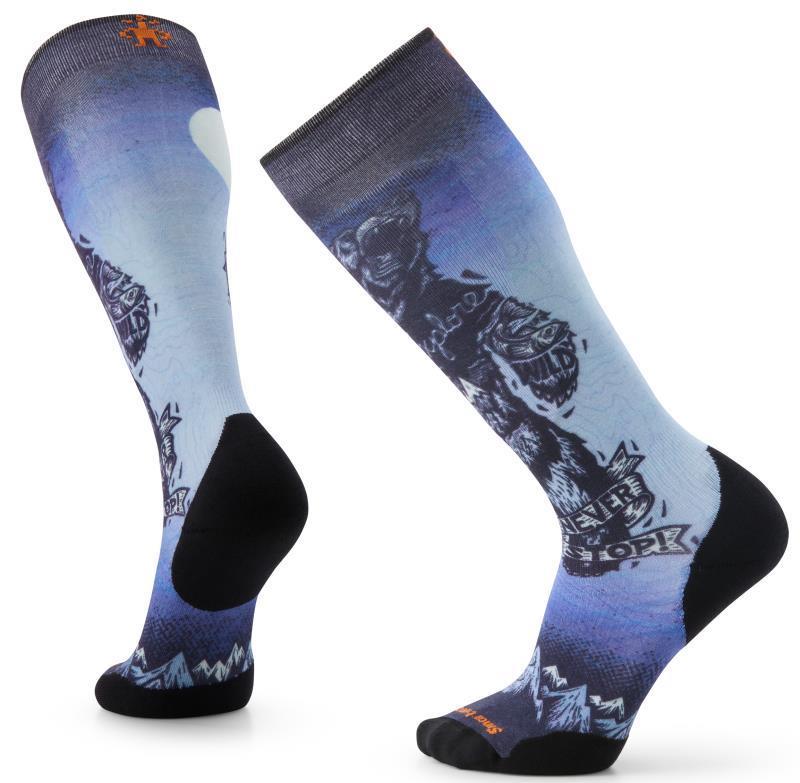 Ski Targeted Cushion Always Explore Print Over The Calf Socks - Mens - Multi Color 1