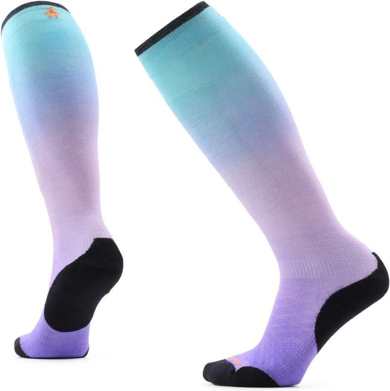 Ski Targeted Cushion Ombre Print Over the Calf Socks - Womens - purple dawn 1