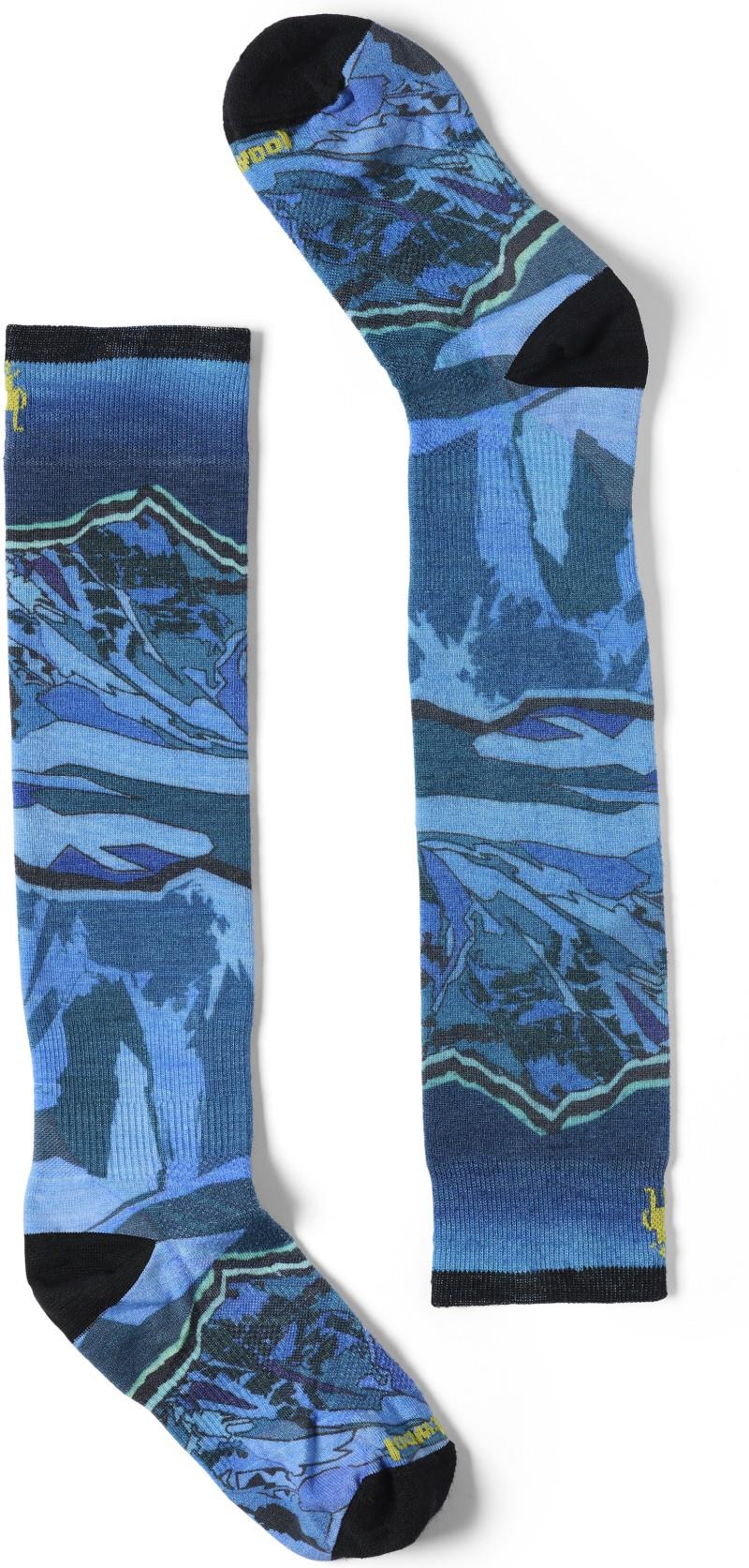 Ski Zero Cushion Storm Peak Print Over the Calf Socks - Junior - nightfall blue 1