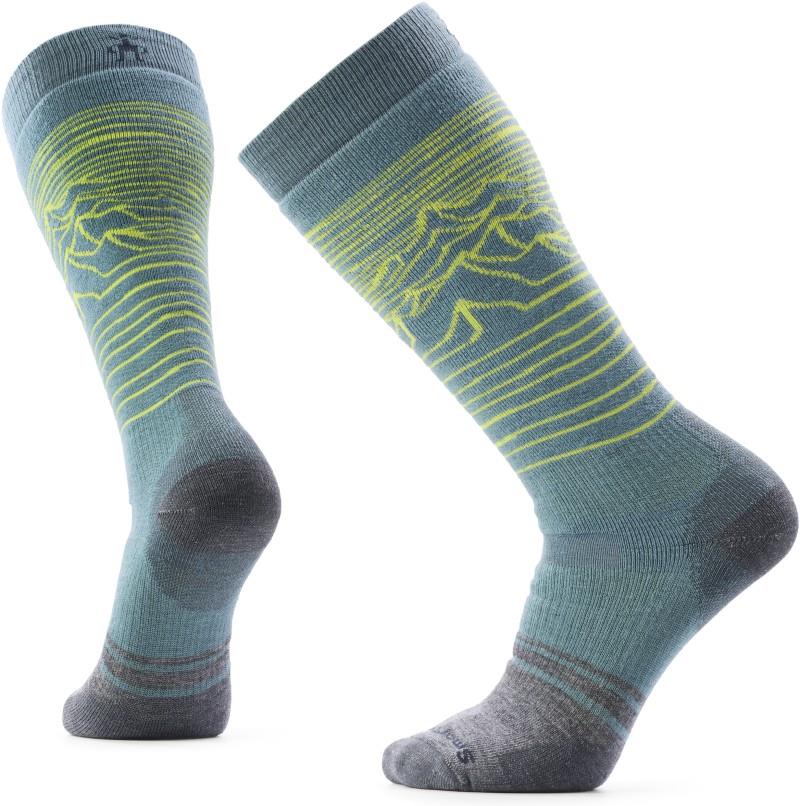 Snowboard Full Cushion Iguchi Over The Calf Socks - Mens - dusty teal 1