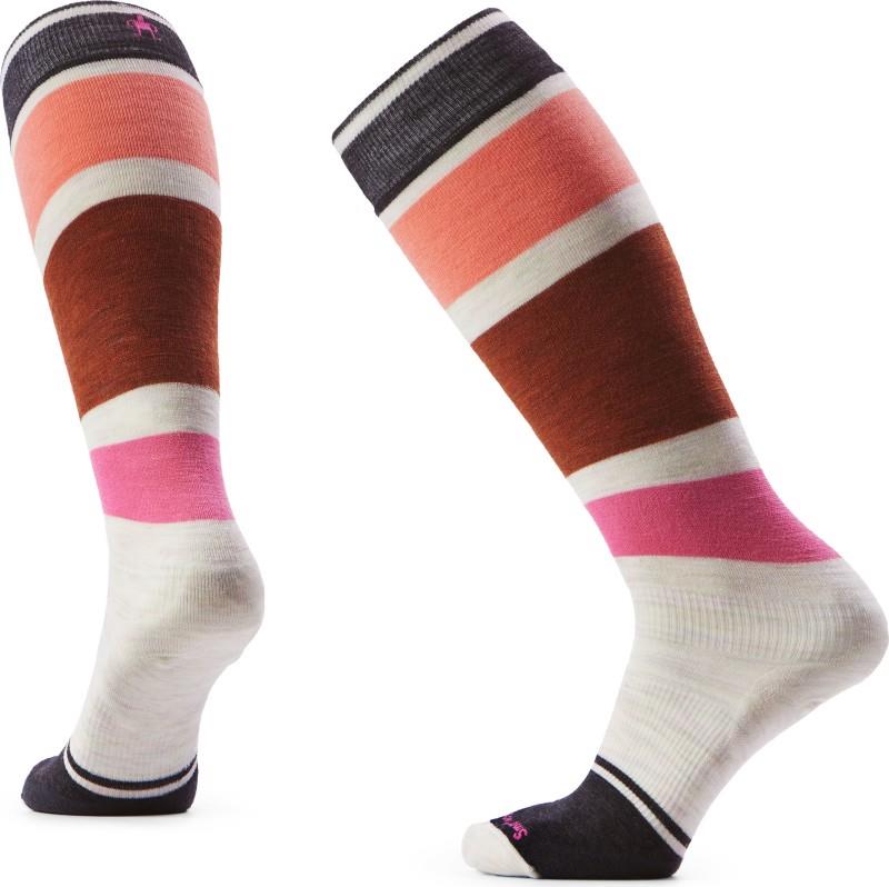 Snowboard Targeted Cushion Over The Calf Socks - Womens - wild salmon 1