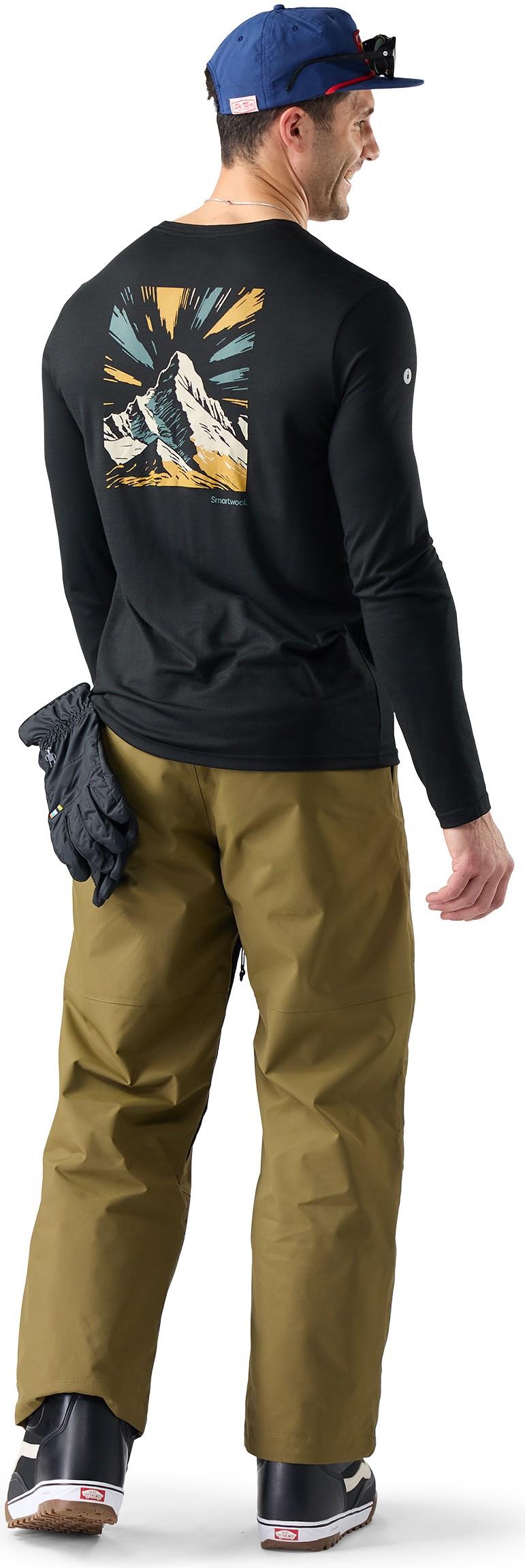 Summit Quest Active LS Graphic Tee - Mens - black 1