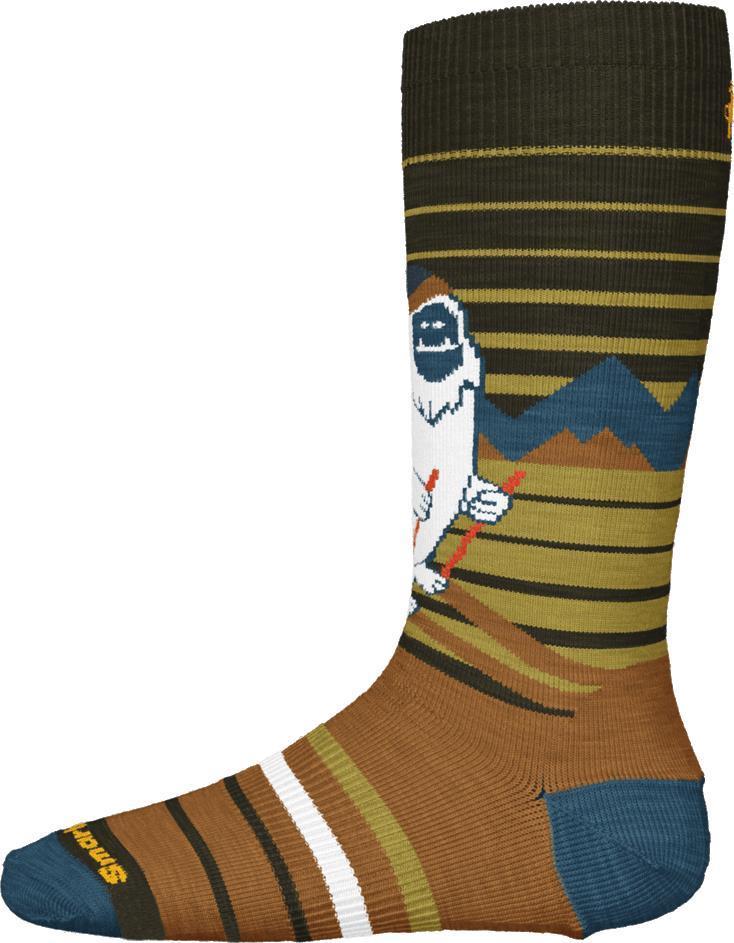 Wintersport Full Cushion Yeti Pattern Over The Calf Socks - Kids - military olive 1