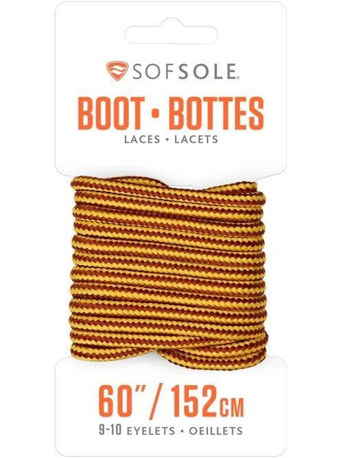 Waxed Boot Laces - gold / brown 1