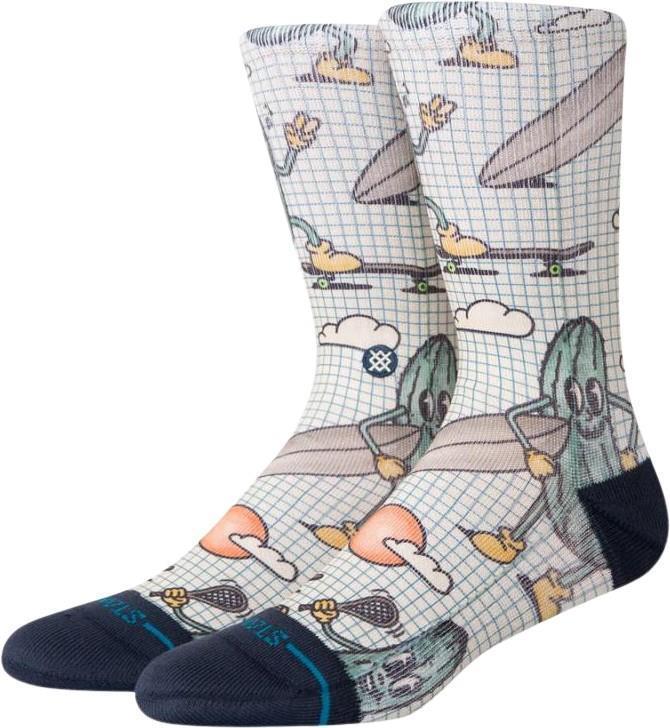 Feeling Pickled Crew Socks - Cream 1