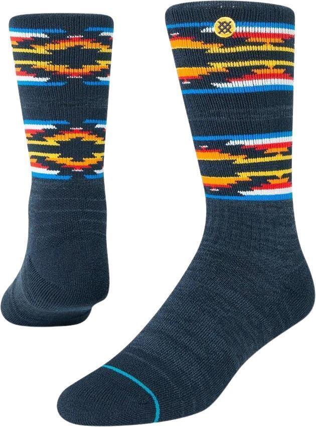 Serape Dos Base Crew Socks - Navy 1