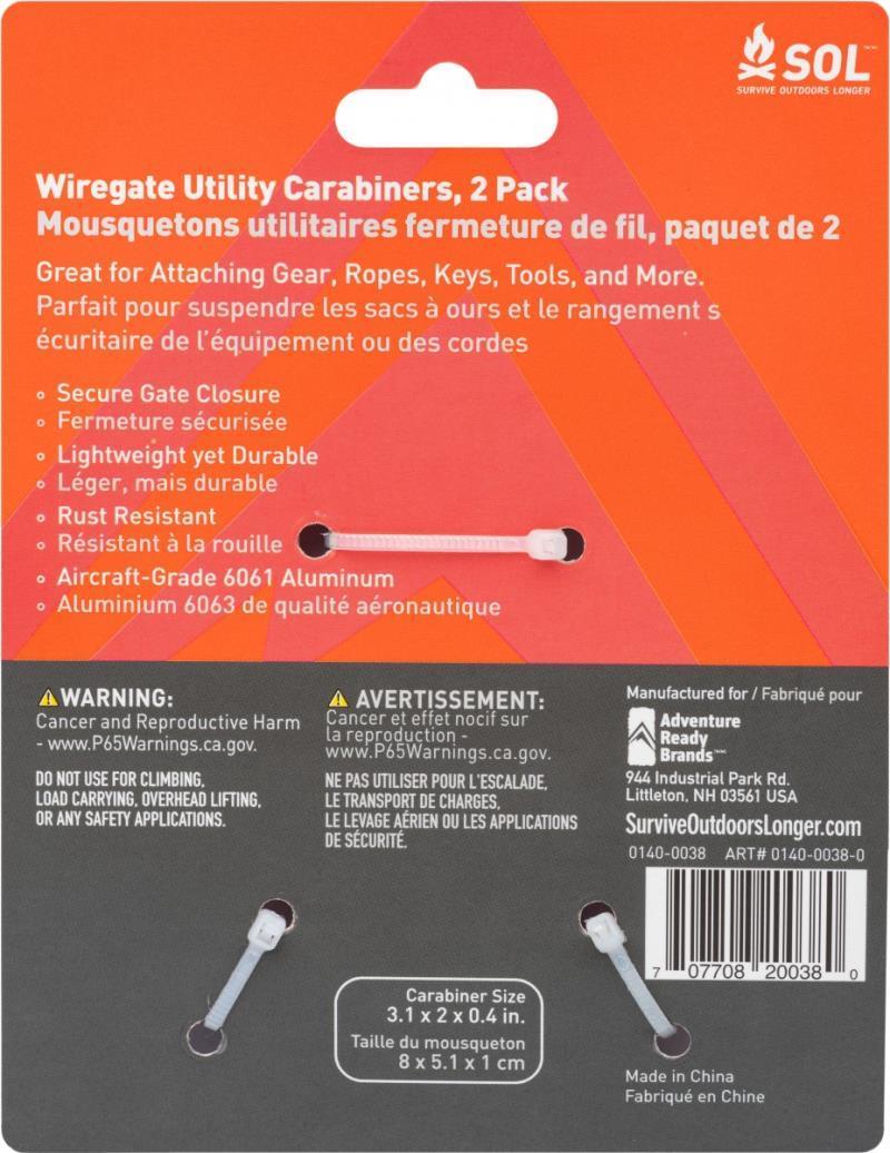 Wiregate Utility Carabiner 8cm 2-Pack - Not Applicable 3