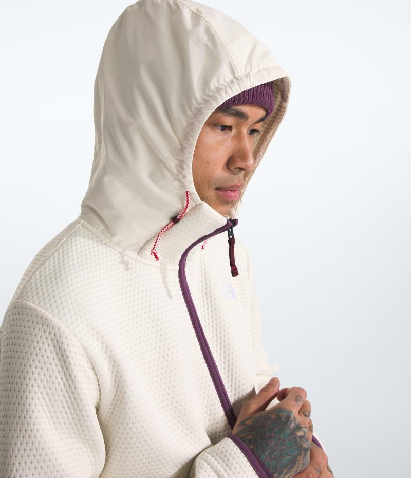 A68A DotKnit Thermal Hoodie - Mens - khaki stone 1