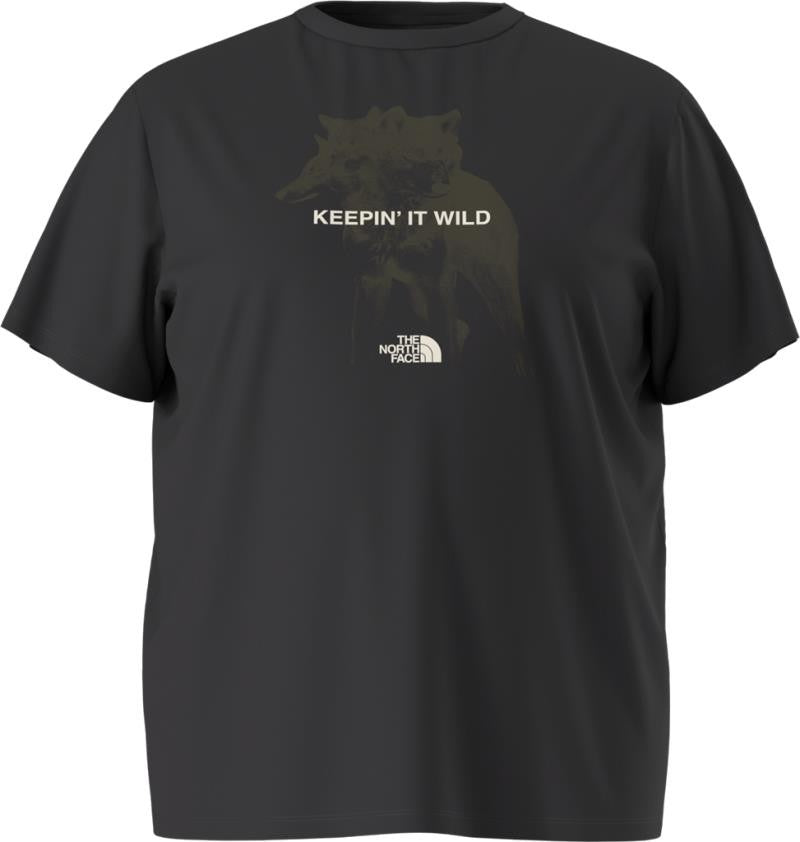 Animals We Love Wolf Graphic SS Tee, Big - Mens - tnf black 1