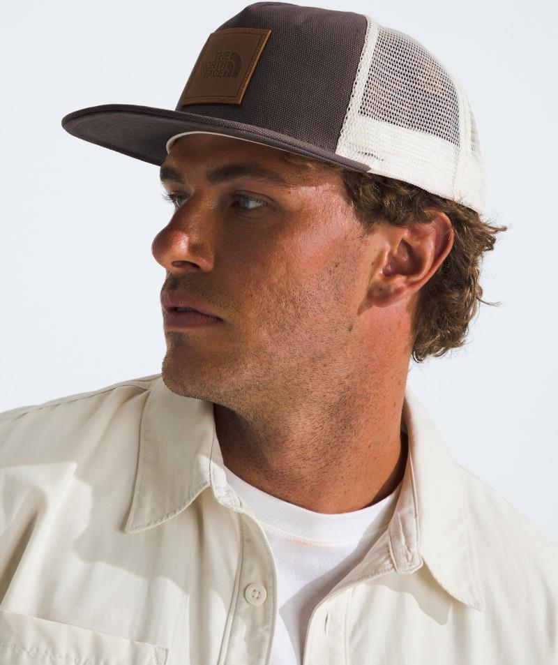 Half Dome Trucker - demitasse brown / leather patch 1