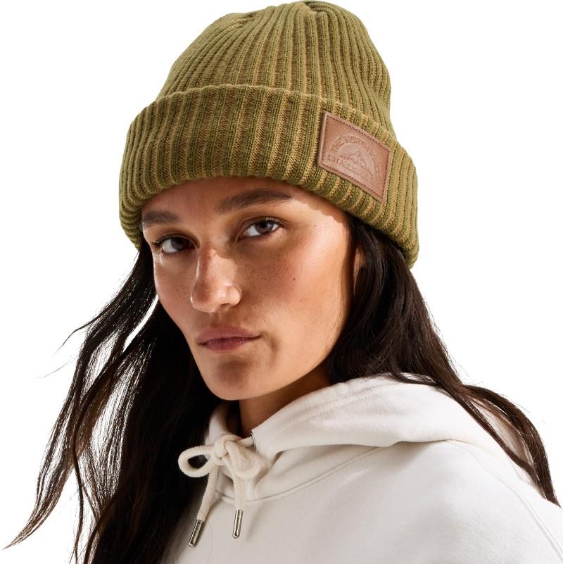 Salty Lined SE Beanie - caraway seed / leather patch 1