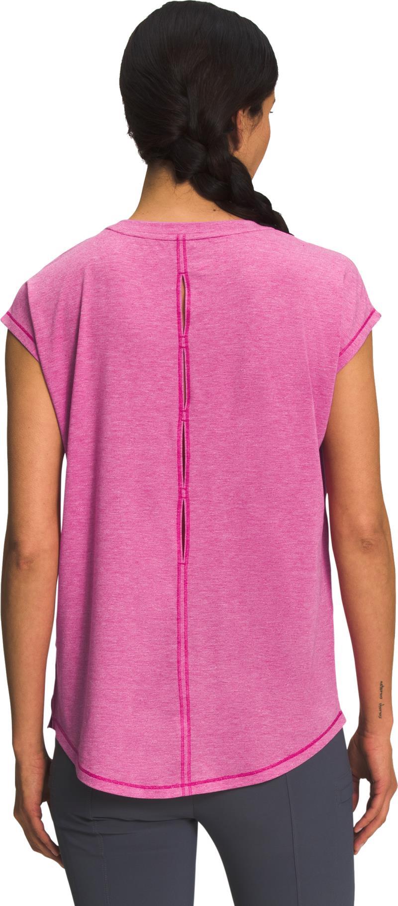 Wander Slitback SS - Womens - Fuchsia Pink Light Heather 2