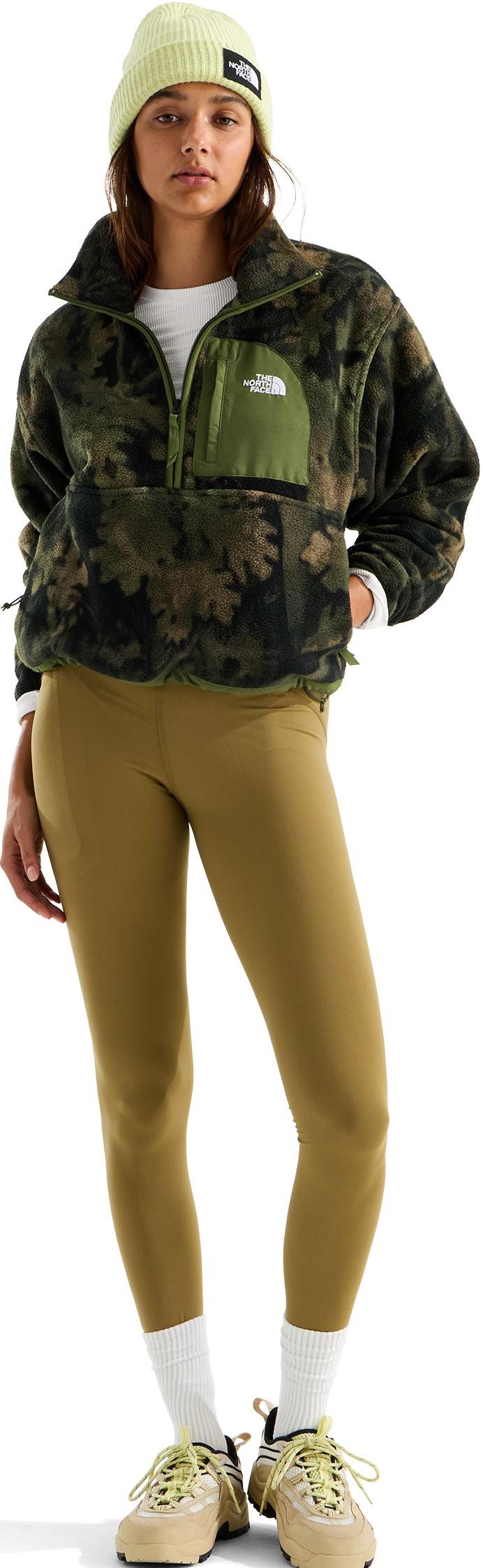 Yumiori Off-Peak Half Zip Printed Jacket - Womens - woodland green yosemite oak print 1