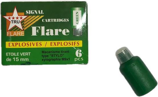 Centre Fire Signal Flares - Green - Box of 6 - Not Applicable 1