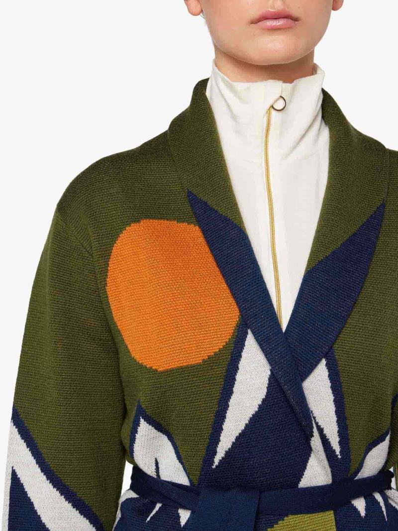 Snowmountain Cardigan - Womens - olive green 1