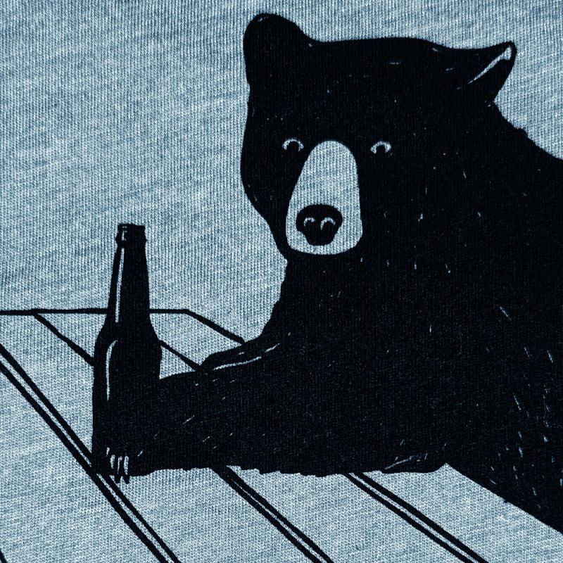 Campground Bear T-Shirt - Unisex - steel blue 1