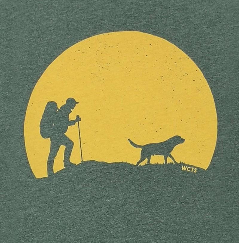 Dog Hiking T-Shirt - Unisex - heather forest 1