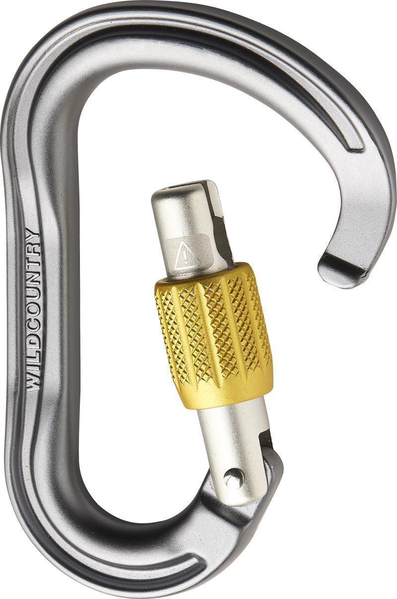 Xenon HMS Screw Gate Carabiner - grey / yellow 1