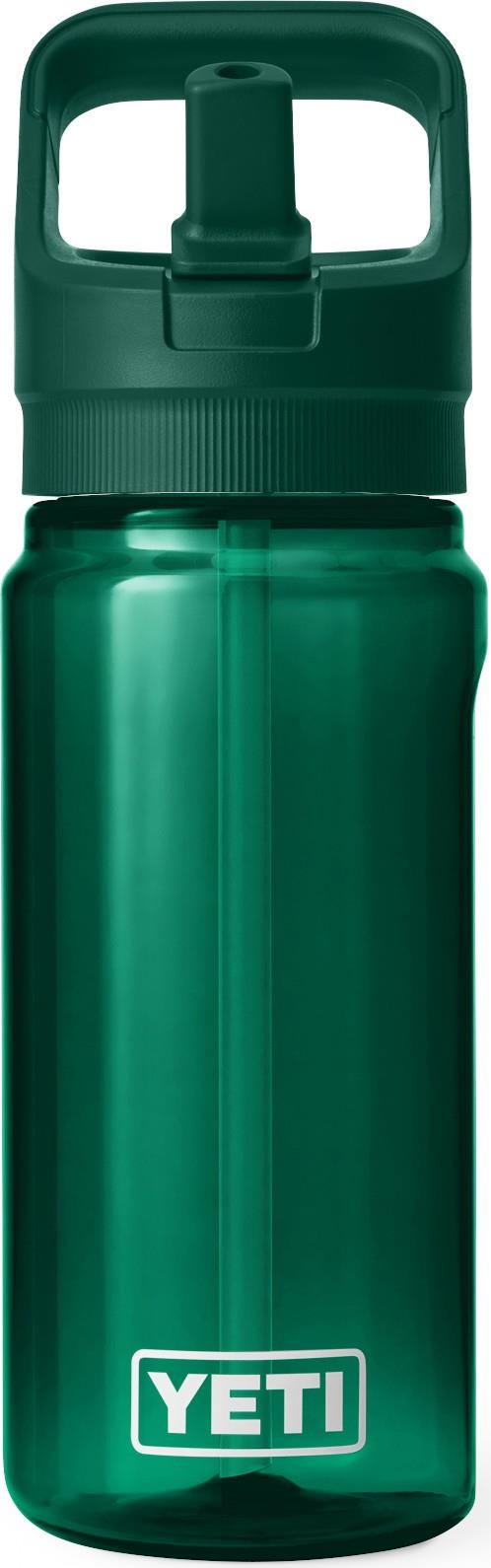 Yonder 600ml / 20oz Tether Water Bottle w/ Colored Straw - black forest green 1