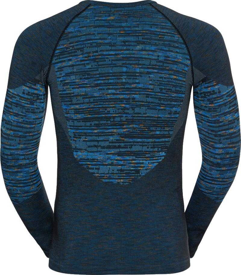 BL Top Crew Neck LS Blackcomb Eco - Mens - Indigo Bunting / Space Dye 2