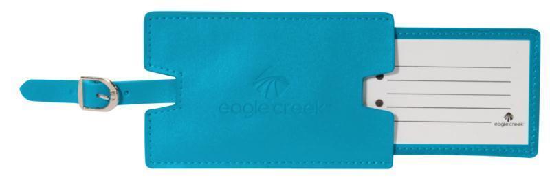 Leather Luggage Tag - Ocean Blue 1