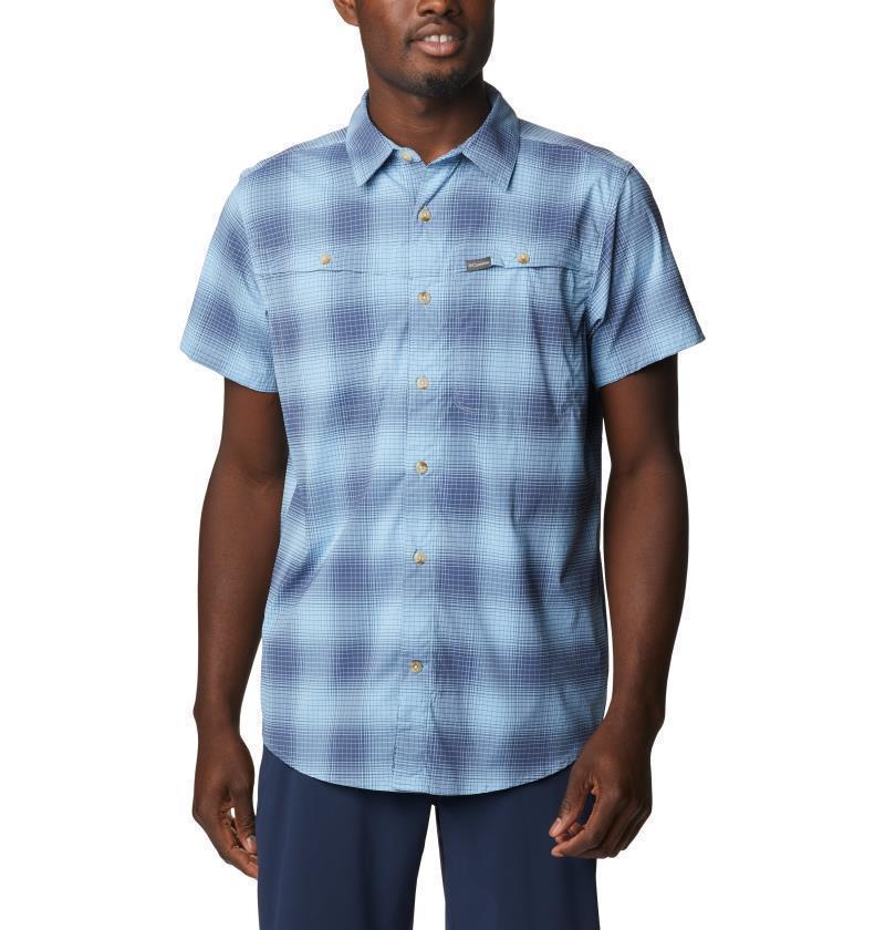 Newton Ridge Plaid SS - Mens - Jet Stream Soft Ombre 1