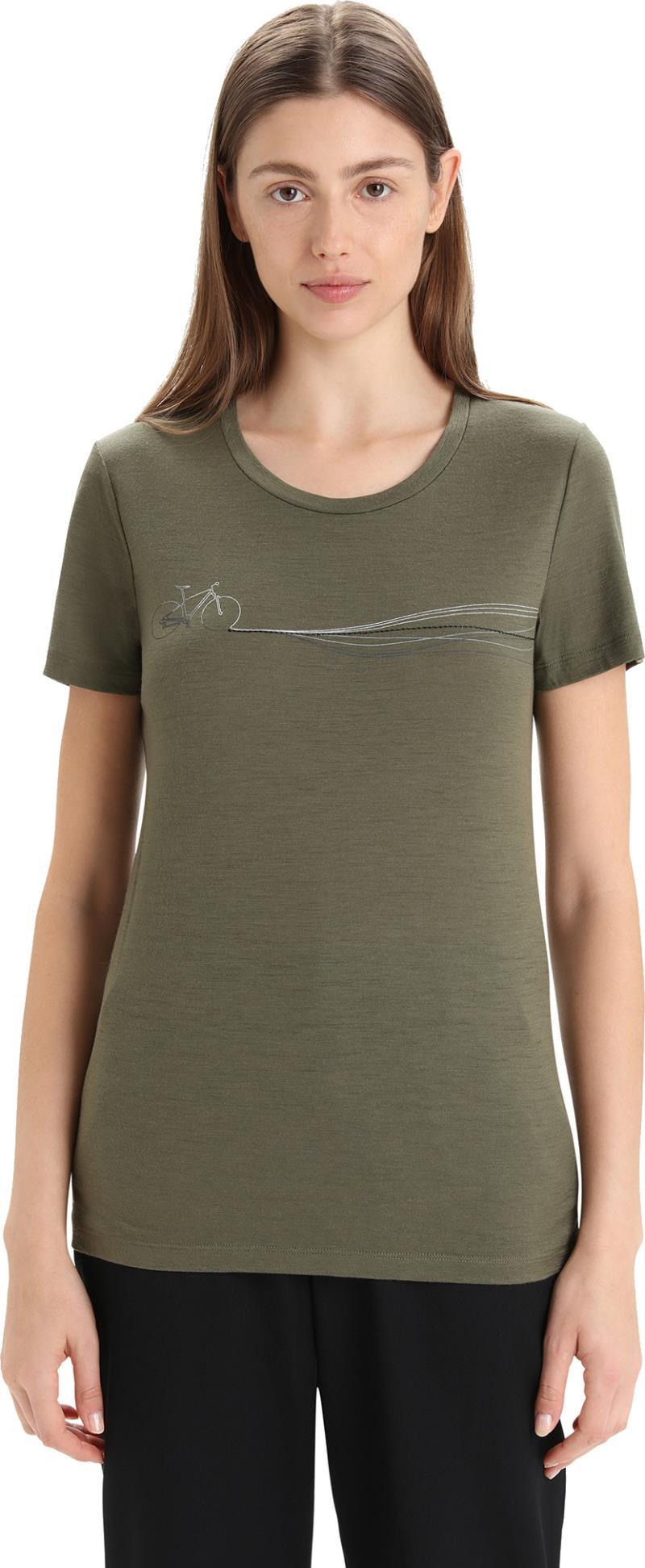 Tech Lite II SS Tee - Cadence Paths - Womens - Loden 3