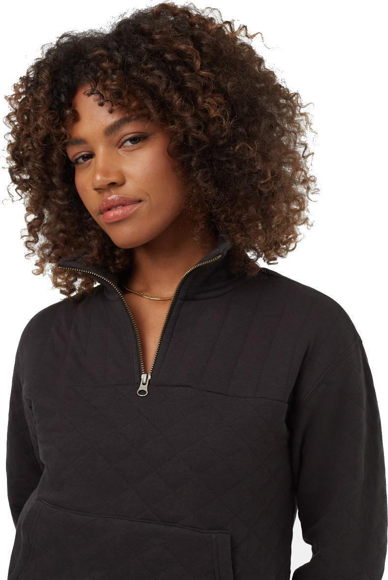 1/4 Zip Quilted Fleece - Womens - Meteorite Black 3